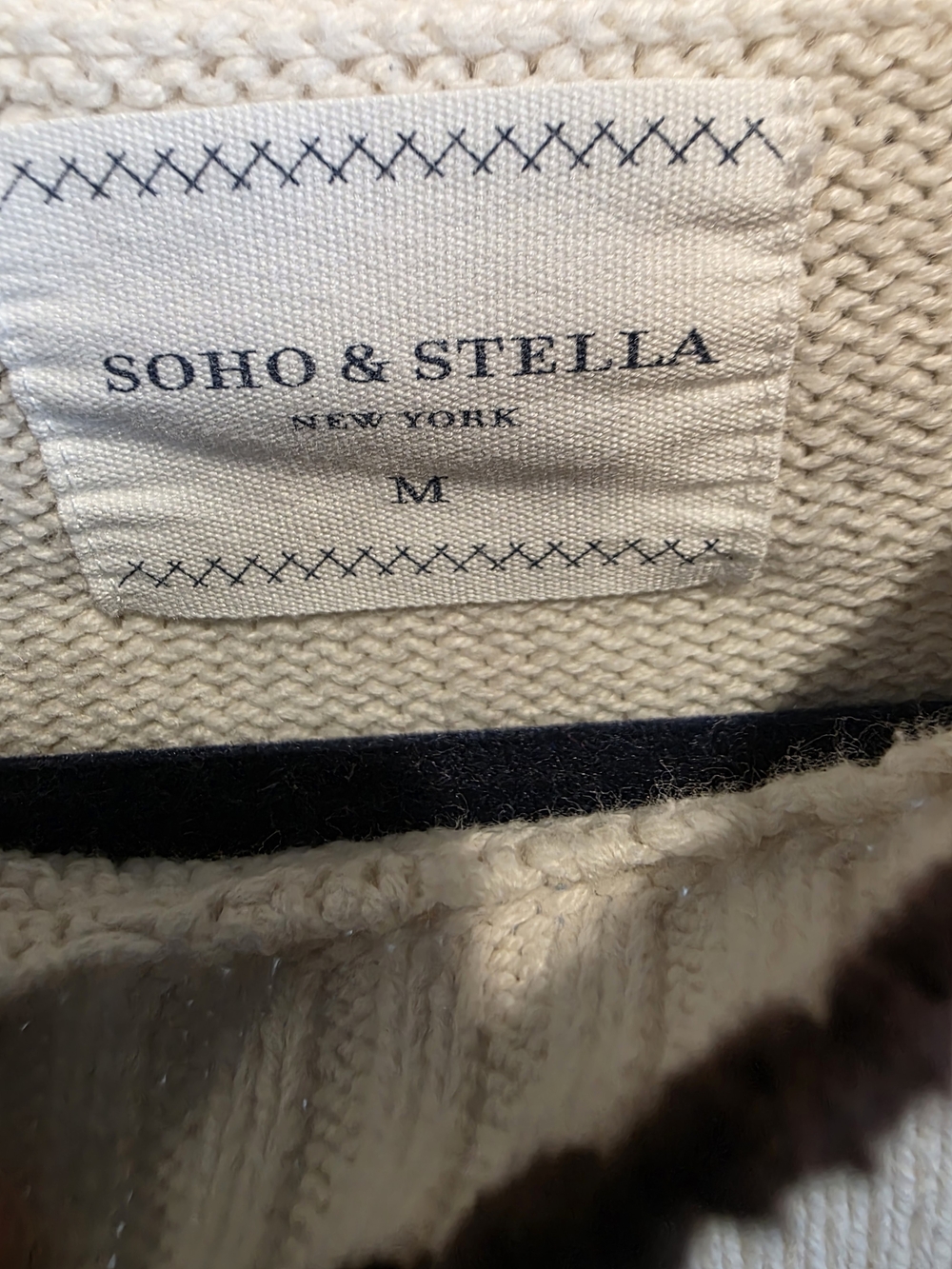 Soho & Stella Cream Crewneck Sweater with Brown Horse Motif - Picture 3 of 6